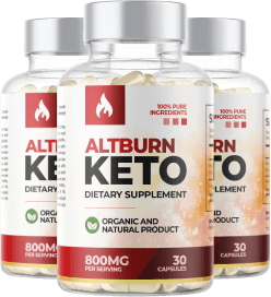 Three AltBurn Keto bottles